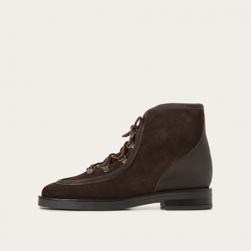 Roe Boots, dark chocolate velvet